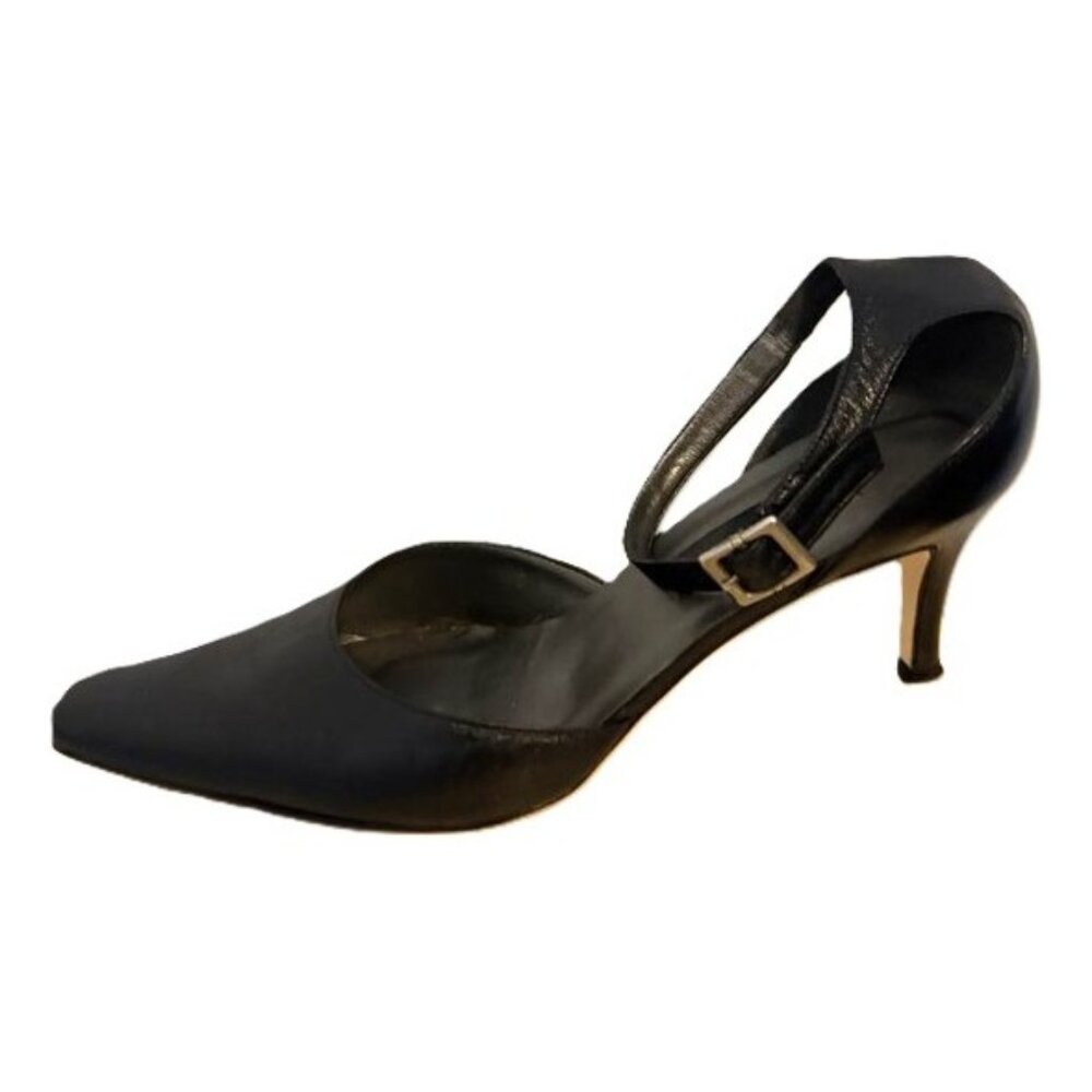 Vintage Leather Ankle Strap Dress Pumps by Details Made in Spain 9B